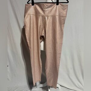 NWT Fabletics Oasis Natural Blush Warped Net Foil High-Wasted Legging 3XL